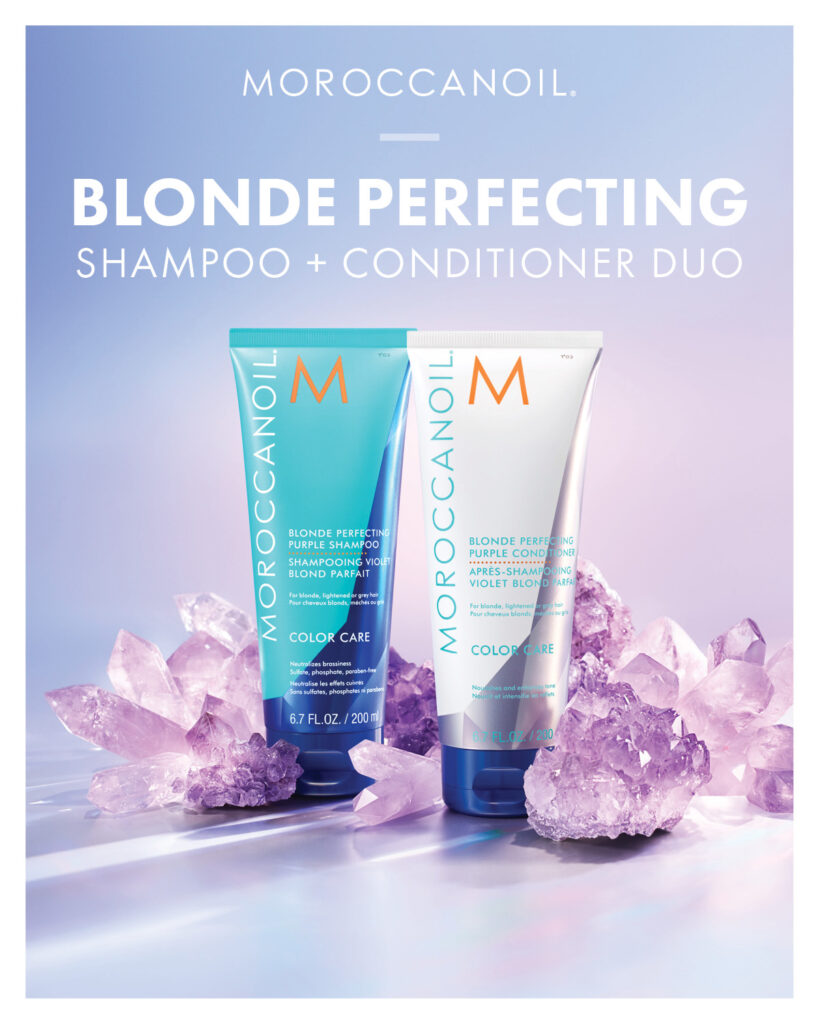 Moroccanoil – Blonde Perfecting Shampoo + Conditioner – Print 8×10