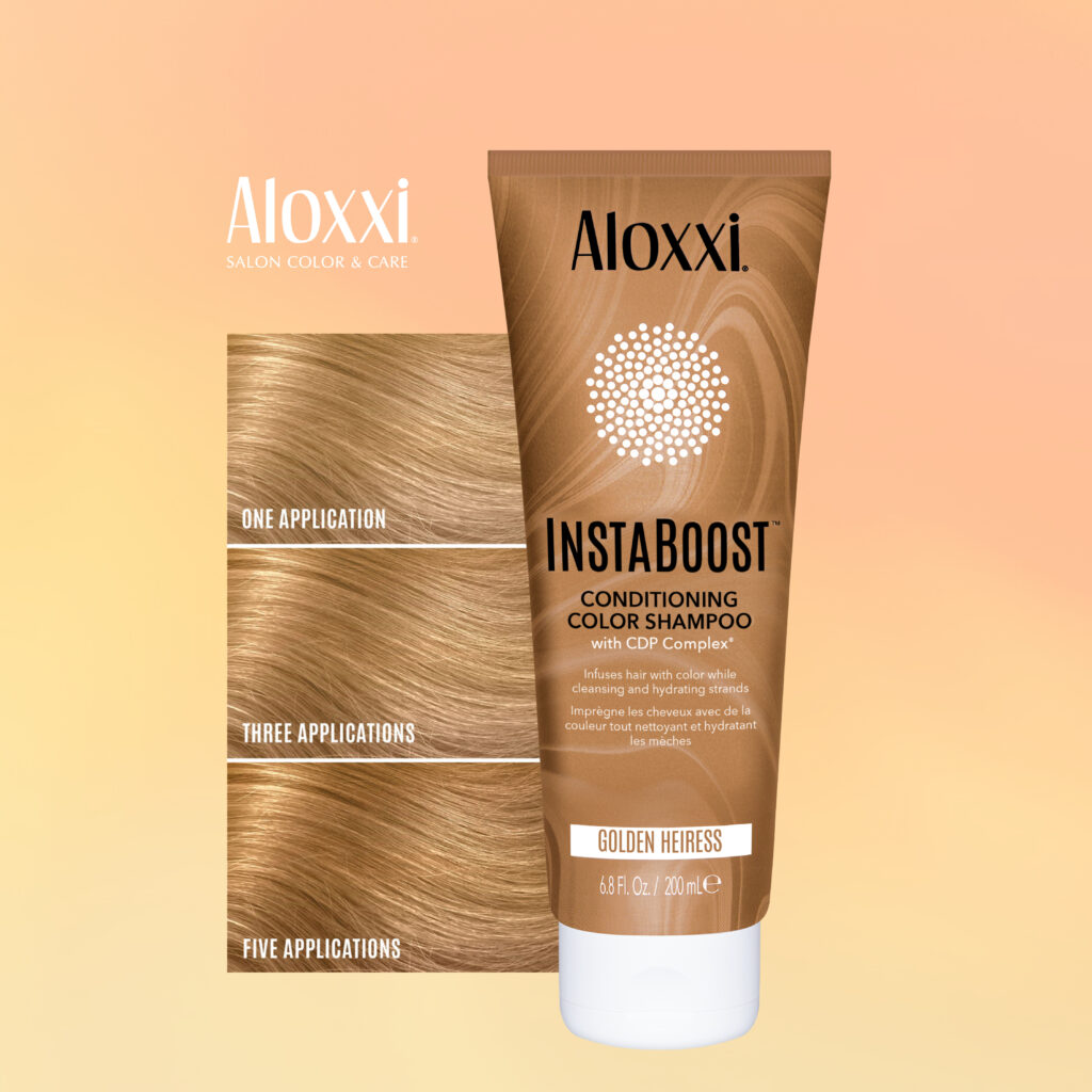 Aloxxi – InstaBoost Color Shampoo – Golden Heiress – Social Post