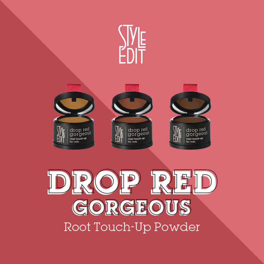 Style Edit – Drop Red Gorgeous Root Touch-Up Powder – Social Post