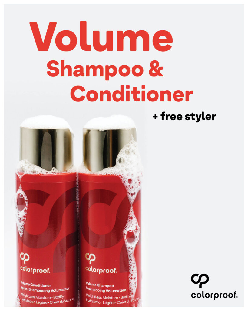 Colorproof – Volume Shampoo & Conditioner + Styler – Print 8×10