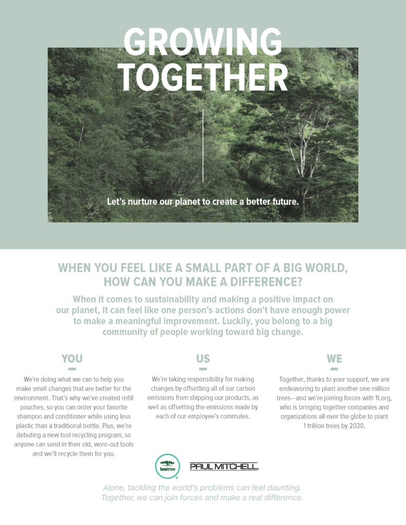 Paul Mitchell – Earth Day Growing Together – Print 8.5×11