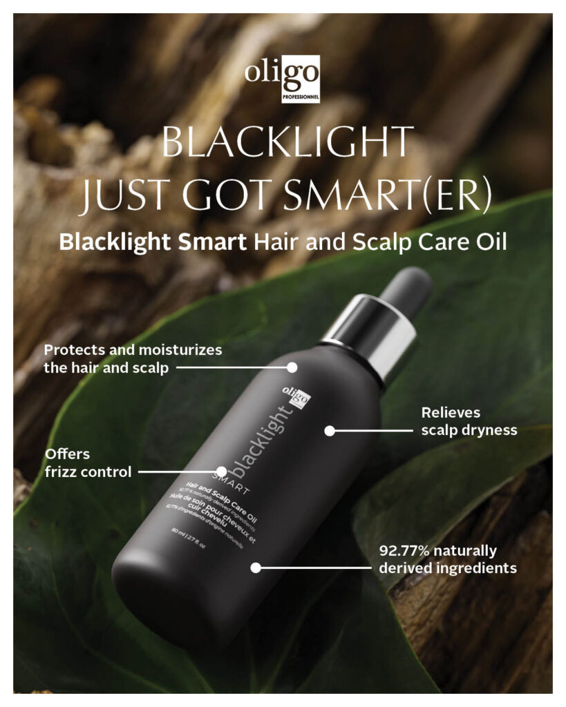 Oligo – Blacklight Smart Hair & Scalp Care Oil – Print 8×10