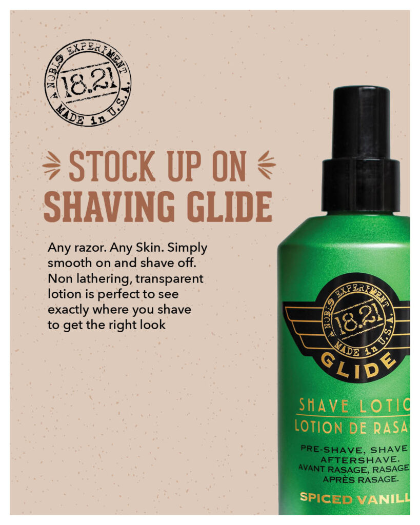 18.21 – Shave Glide Stock Up – Print 8×10