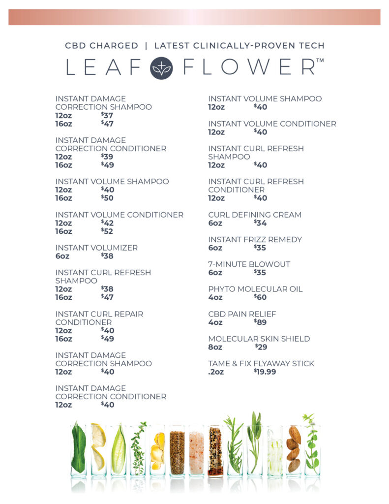 Leaf + Flower – Retail Price List